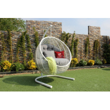 Hamaca de seda sintética elegante - Silla de oscilación con la forma redonda para el patio al aire libre del jardín Muebles de mimbre
